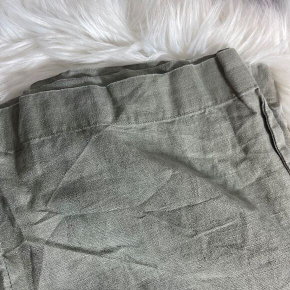 Ellen Tracy Army Green Linen Jogger Pants Sz L - Picture 8 of 8
